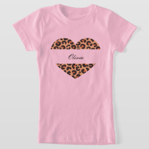 beau tshirt empreinte de léopard personnalisé