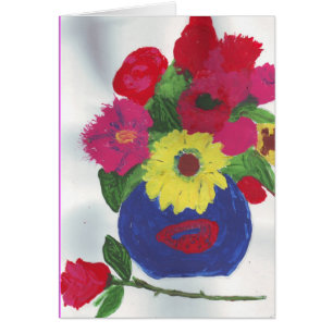 Beau vase à fleurs d'aquarelle