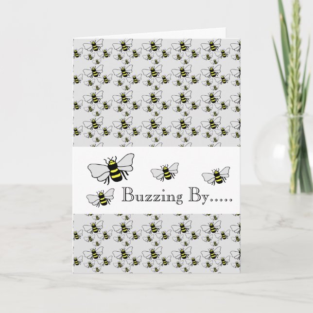 Beaucoup d'abeilles joyeuses carte d'anniversaire (Devant)