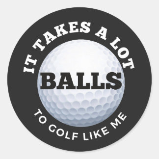 Beaucoup De Balls Stickers Golf, Drôle stickers Go