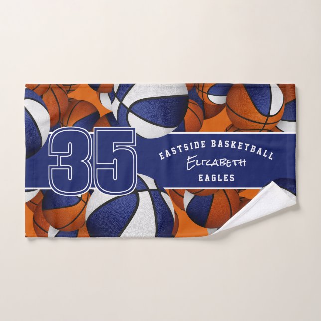 Beaucoup de basket-ball personnalisé nom de l'équi (Serviette à main)
