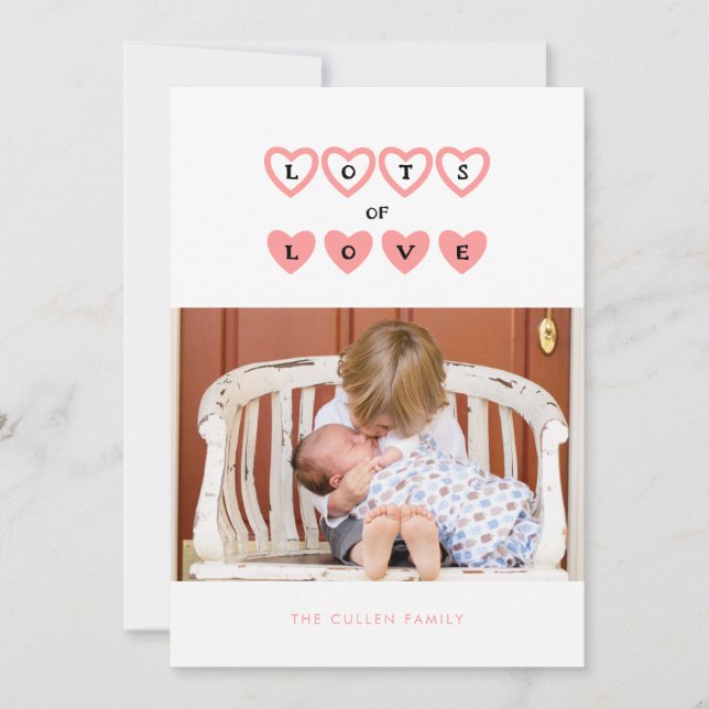 Beaucoup de Coeurs d'Amour Photo Carte Saint-Valen (Devant)