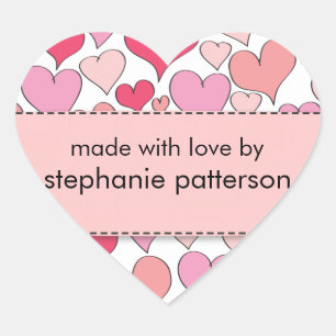Beaucoup de Coeurs faits avec amour par Sticker