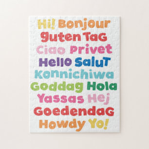 Beaucoup de Hellos Typographie Puzzle