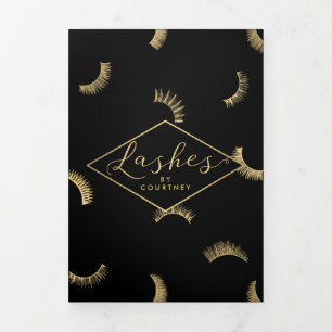 Beaucoup de Lashes Lash Salon Brochure Noir/Or