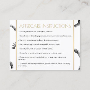 Beaucoup de Lashes Salon Carte d'Aftercare Blanc/N