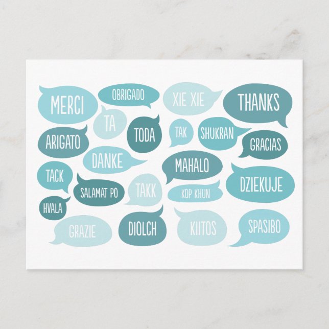 Beaucoup de Merci Carte Postale Merci personnalisa (Devant)