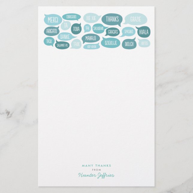 Beaucoup de Merci Papeterie de Merci personnalisab (Devant)