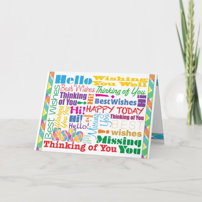 Beaucoup de pensées de soin - carte de voeux (Devant)