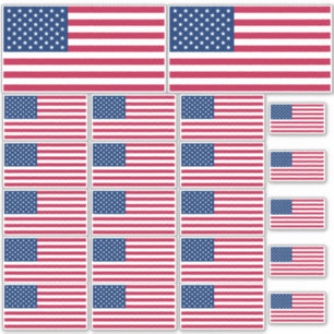 Beaucoup de Stickers Drapeaux américains
