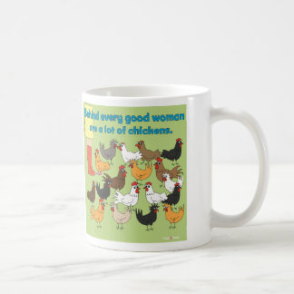 Beaucoup de tasse de poulets