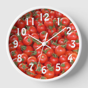 Beaucoup de tomates cerises Horloge