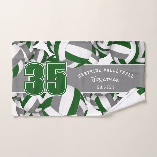Beaucoup de volley-ball club de sport cadeaux vert (Serviette à main)