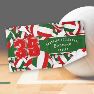 Beaucoup de volleyballs joueur jersey numéro rouge