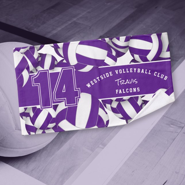 Beaucoup de volleyballs violet blanc couleur d'équ (Créateur téléchargé)
