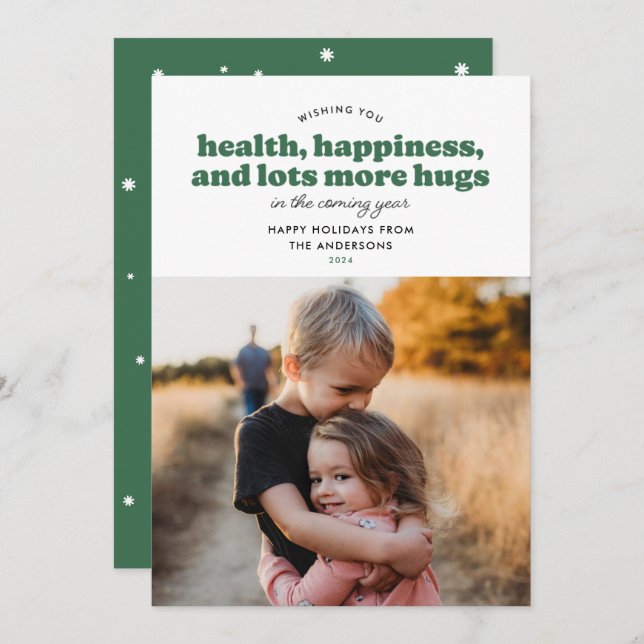 Beaucoup Plus de Cartes de Vacances (Vert) (Devant / Derrière)