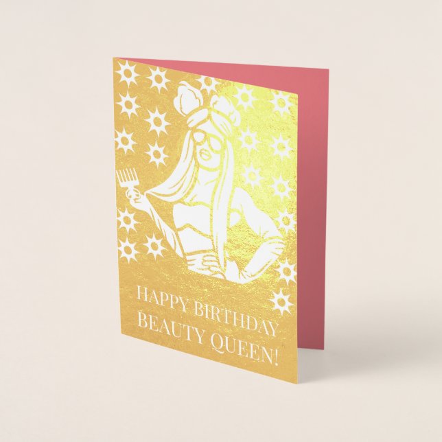 "Beauté" Adinkra cartes d'anniversaire pour elle (Devant)