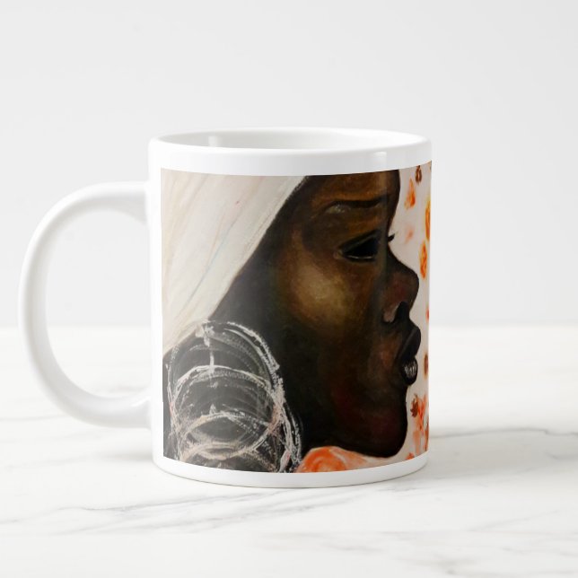 Beauté africaine Jolie femme Mug (Gauche)
