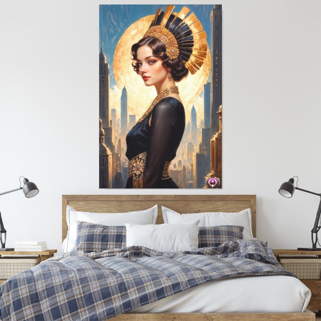 Beauté Art Déco par un disque d'or de Xzendor7 (Insitu(Chambre))
