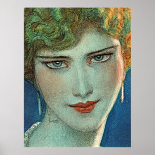 Beauté blonde intemporelle - Poster d'art Vintage