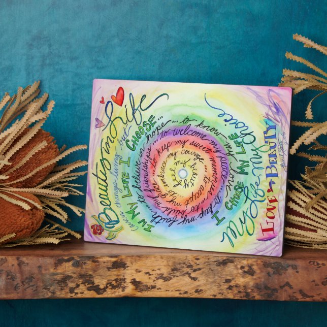 Beauté dans la vie Angel Art Peinture Plaque cadea (Côté)