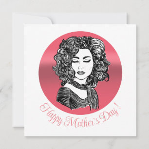 Beauté de cheveux bouclés - fête des mères