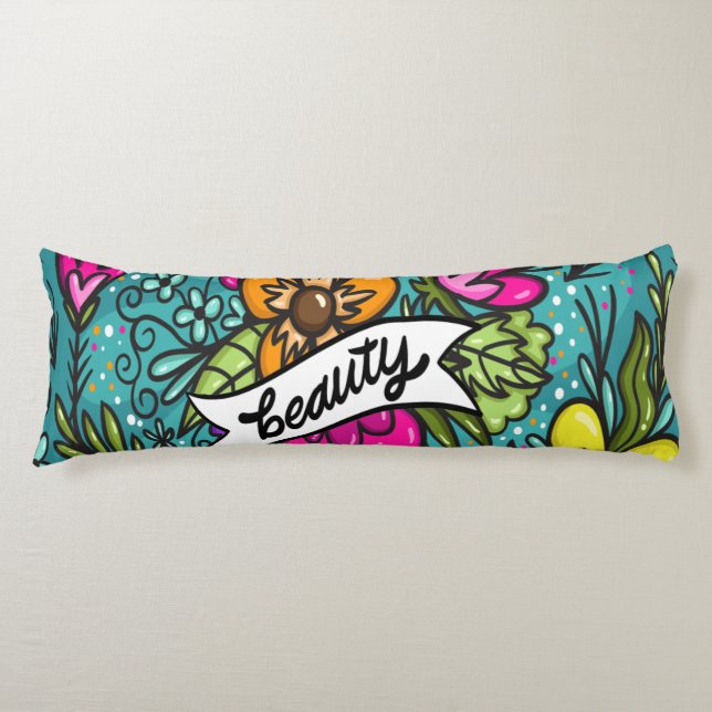 Beauté de Coussin à Jeter avec des Fleurs (Devant)