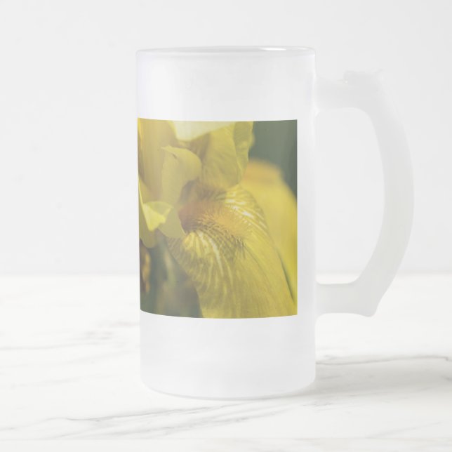 Beauté de fer jaune Vitre givrée Mug (Droit)