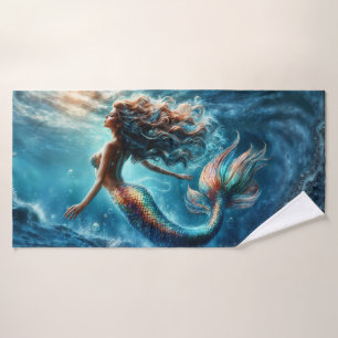 Beauté de sirène aquatique éthérique en bleu profo