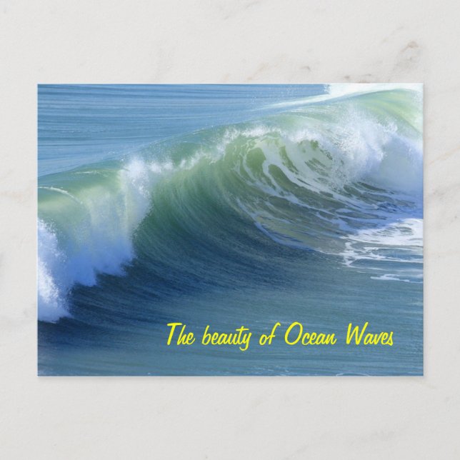 Beauté des vagues océaniques Carte postale (Devant)