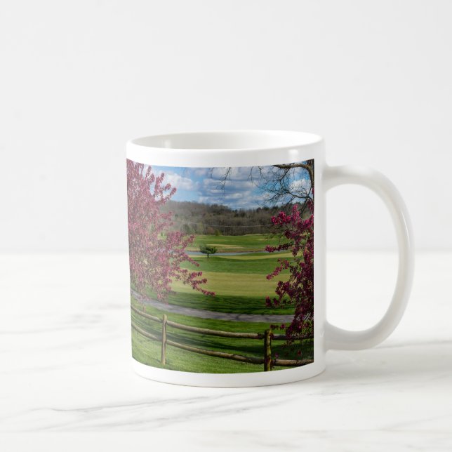 Beauté Du Printemps À Rivercut Café Mug (Droite)