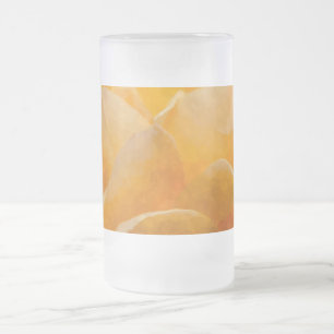 Beauté D'Un Rose Peint Verre Frosted Beer Mug
