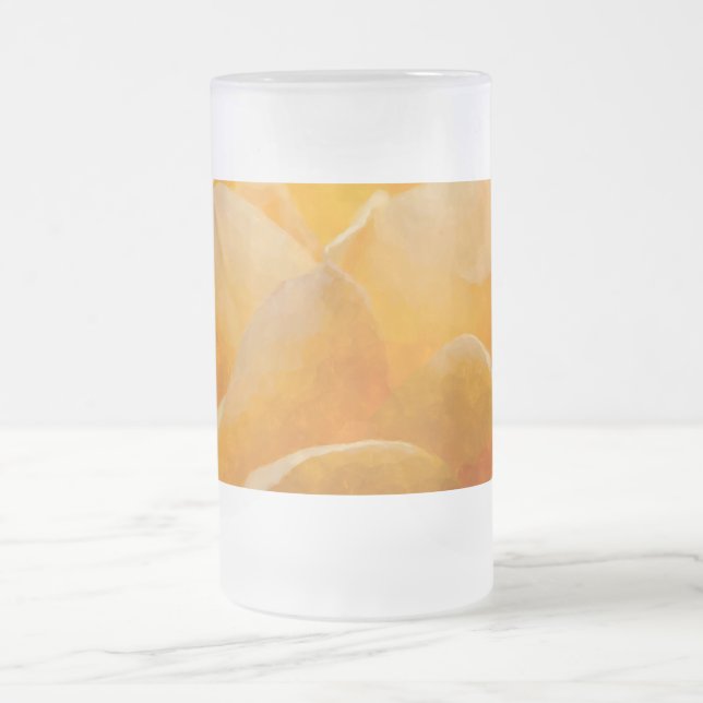 Beauté D'Un Rose Peint Verre Frosted Beer Mug (Centre)