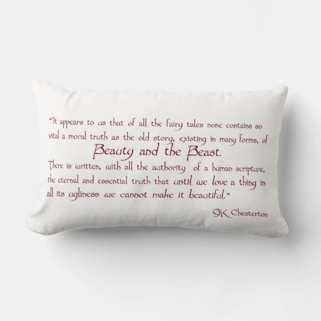 Beauté et le coussin de citation de bête (Recto)