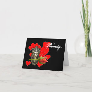 beauté laissez-moi être votre bête... carte valent