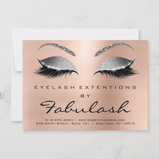 Beauté Lashes Extension Aftercare Instruction Grey (Devant)