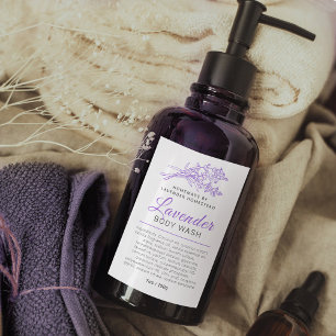 Beauté lavage étiquette lavande logo ou personnali