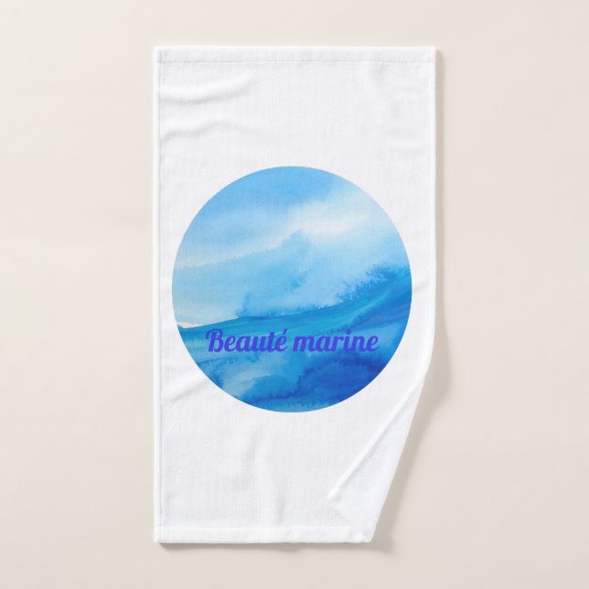 Beauté marine vague (Serviette à main)