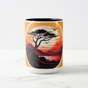 Beauté Naturelle Café Mug - Paysage des arbres et