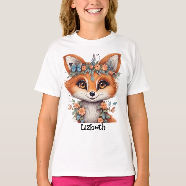 Beauté personnalisée Fox T-Shirt : Graceful et C (Devant)