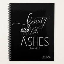 Beauté pour Ashes Christian Bible Verse Planner