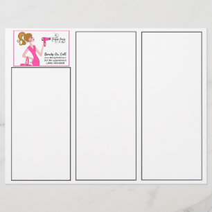 Beauté Sur Appel Cheveux+Styliste Brochures Tri-Fo