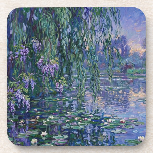 Beauté sur le lac Set de dessous de verre en plast (Devant)