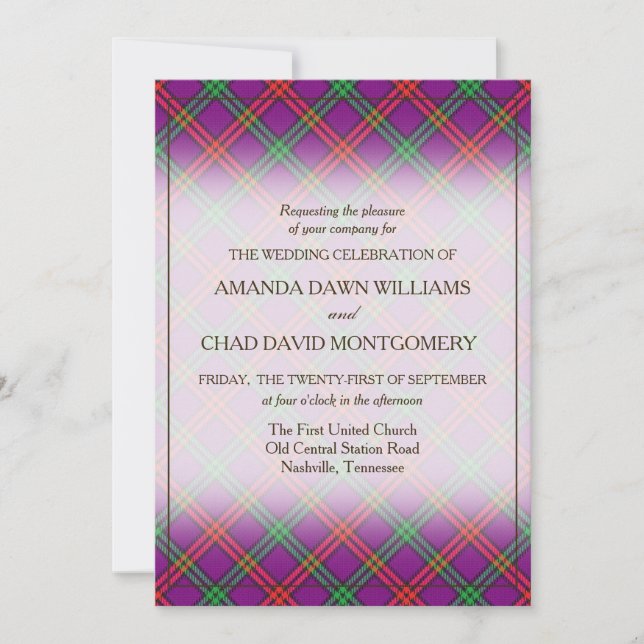 Beauté Tartan Clan Montgomery Plaid Écossais (Devant)
