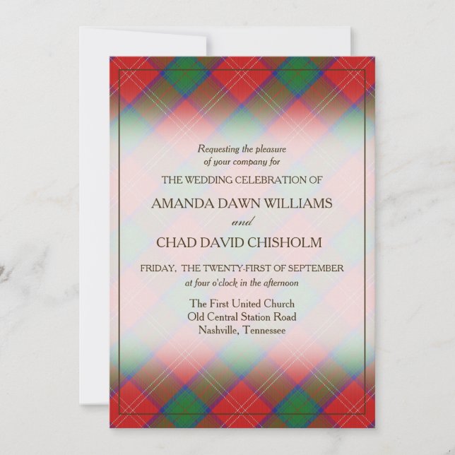 Beauté tartane Clan Chisholm Plaid écossais (Devant)