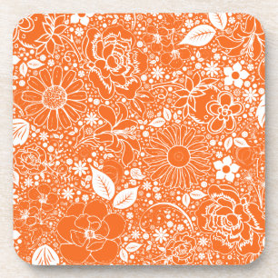 Beautés botaniques DESSOUS DE VERRE orange