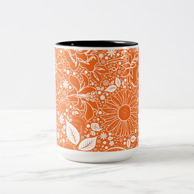 Beautés botaniques Mug de café orange (Centre)