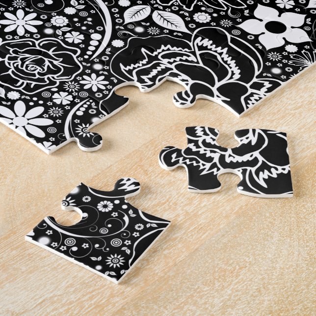 Beautés botaniques Noir et blanc Jigsaw Puzzle (Côté)
