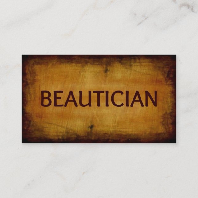 Beautician Antique brossé Carte de visite (Devant)