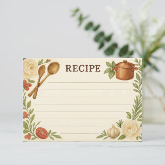 Beautiful Accents of Tuscany Recipe Card